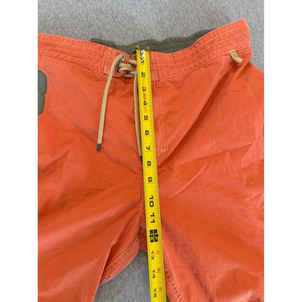 Polo Ralph Lauren Big Pony Swim Trunks Orange Green Logo Mens Large Board Shorts